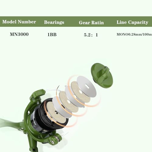 2PACK Fishing Pole Combo,Fishing Rod Combos with Telescopic Fishing Pole Spinning Reels Fishing Carrier Bag for Travel Saltwater Freshwater - color: Green