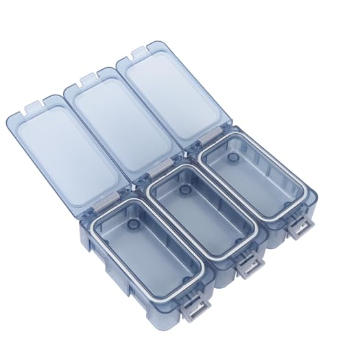 Small Tackle Box, Portable Fishing Gear Organizer with Transparent Window and Luminous Seal, for Anglers and Fishing Beginners (Transparent Blue) - color: Transparent Blue