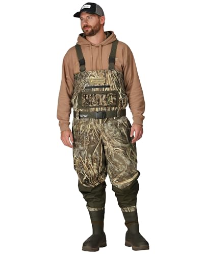 FROGG TOGGS Men's Grand Refuge 3.0 Waterproof Bootfoot Wader for Hunting with Removable Insulation Liner - color: Realtree Max-7, size: 7