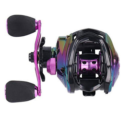 Baitcaster Reels, Magnetic Brake System Bait Caster Reel High Speed Gear Ratio 8.1:1 Low Profile Baitcasting Fishing Reel - size: Left Hand