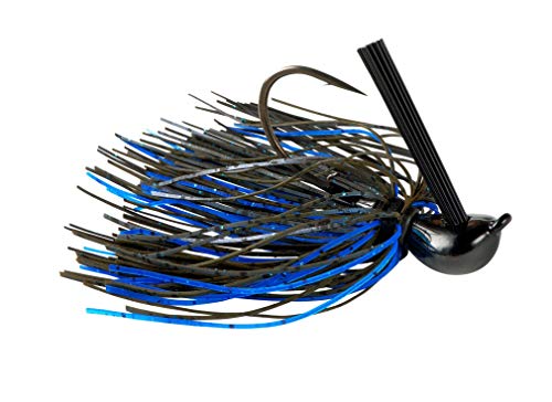 War Eagle Jiu-Jigsu Bass Fishing Lure with Weed Guard and Hole-in-One Style Skirt - color: Black Blue Shiner
