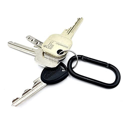 VICDUEKG 10 Pcs Carabiner Clips Locking Carabiners Aluminum Heavy Duty Chain Connector Keychain Snap Bag Hook for Climbing Outdoor Camping Fishing Hiking Securing Pet Home Hammock, Black