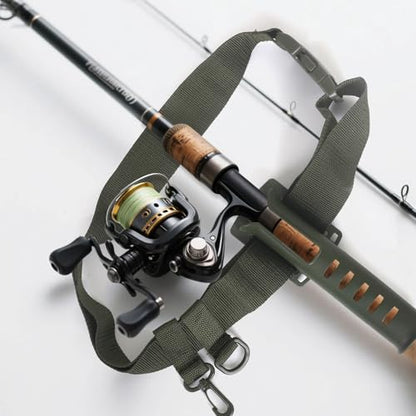 Slide-in Fishing Rod Hip Holster: 2pcs Hands-Free Waist Rod Holder Pole Gear with Stash Pocket for Fly & Bank Fishing - color: Black tube
