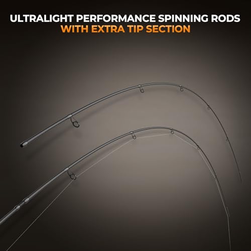 KastKing Zephyr Finesse Fishing Rods – BFS Baitcasting & Spinning Rods, IM6 Graphite, Extra Twin-Tip, 2pc & 3pc Travel Design, Ultra-Light Lure Casting, Stainless Steel Guides with Zirconium Rings - size: 6'8"- UL- Ex Fast (3pcs+ Extra Tip), style: Spin F