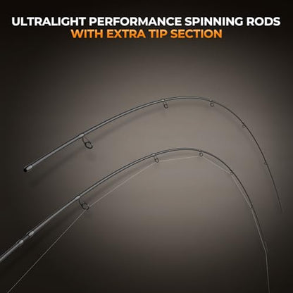KastKing Zephyr Finesse Fishing Rods – BFS Baitcasting & Spinning Rods, IM6 Graphite, Extra Twin-Tip, 2pc & 3pc Travel Design, Ultra-Light Lure Casting, Stainless Steel Guides with Zirconium Rings - size: 5'2"- FL- Fast (2pcs+ Extra Tip), style: Spin Fine