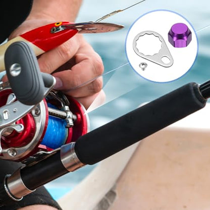 Fishing Reel Screw Nut Caps, Right Handle Knob Locking Plate Nut Replacement Parts - color: Purple, size: M7