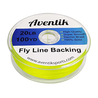 Aventik Dacron Braided Fly Line Backing 100Y/200Y 20LB/30LB - color: Yellow, size: 20LB,100YARD
