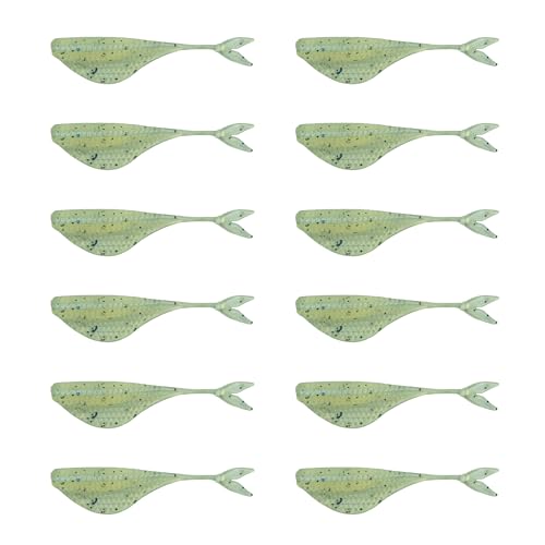 6th Sense – Clobber Minnow 2" – Soft Plastic Minnow – Crappie/Panfish Fishing – FFS Sonar Bait – (12 per Pack) Made in the USA - color: Monkey Milk