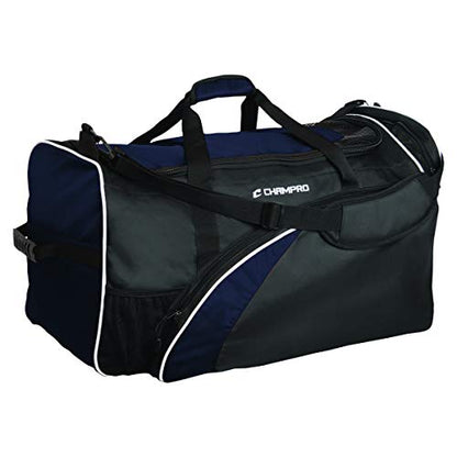CHAMPRO Varsity Football Equipment Bag With Shoulder Carry Strap, Laundry and Helmet Bags - color: NAVY