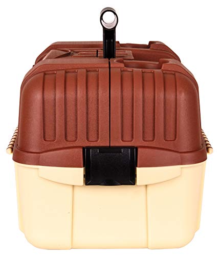 Flambeau Outdoors 2059 Hip Roof 7-Tray Fishing Tackle Box - Large Portable All-Weather Fishing Lure Organizer, 61 Compartments, Beige/Terracota Brown
