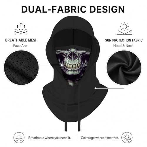 Skull Balaclava Hat for Women Men Sun UV Protection Summer Cooling Full Face Mask Cycling Hiking Fishing Outdoor Sports - color: Skull 05