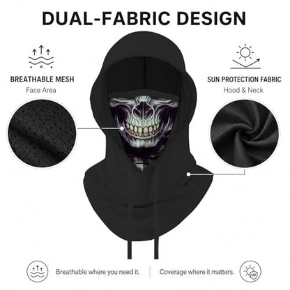 Skull Balaclava Hat for Women Men Sun UV Protection Summer Cooling Full Face Mask Cycling Hiking Fishing Outdoor Sports - color: Skull 05