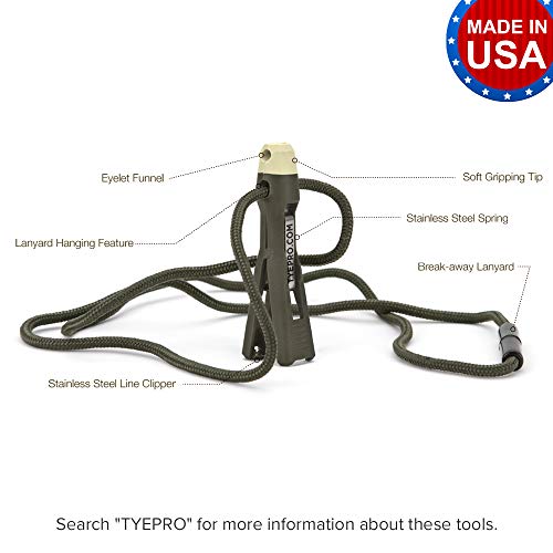 Fly and Ice Fishing Knot Tying Tool 2-Pack | Tie Knots for Flies, Hooks, and Jigs, Grip Eyelet, Thread Line, Clip Fishing Line