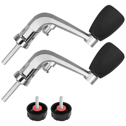 2PCS Fishing Handles Spinning Reel Knob Replacement, Black Rubber Handle Fishing Reel Grip with 2 Screw Caps and 2 Washers for 1000-4000 Series