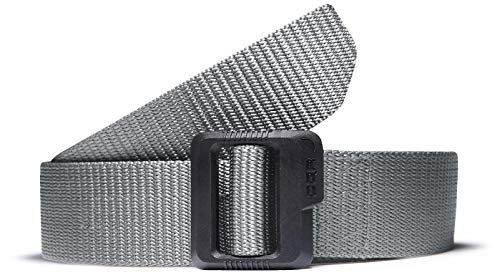 CQR Tactical Belt, Military Style Heavy Duty Belt, Webbing EDC Quick-Release Buckle - color: 2pack Dura Nylon Black/Grey, size: Large