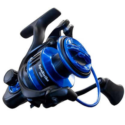 Reaction Tackle SpinStrike Spinning Reel, Lightweight Aluminum Fishing Reel with 5 Plus 1 Ball Bearings, Smooth Adjustable Drag, Corrosion Resistant for Bass Walleye and Inshore - size: 1000