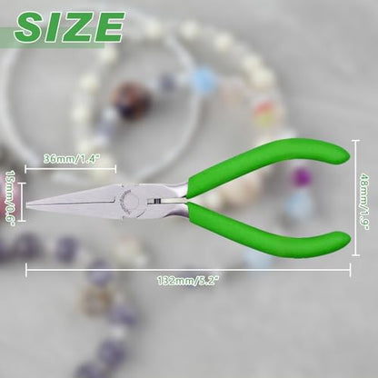 SPEEDWOX 5 Inch Flat Nose Pliers For Jewelry Making - Mini Duckbill Pliers Fine Nose Plier Precision Smooth Jaw Mini Wire Bending Craft Tool For Beading Ring Opening Straightening & Looping - style: Mini Curved Nose Pliers Serrated Jaw
