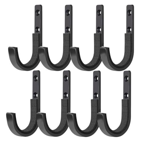 Metal Gun Rack Storage Rifles Shotgun Hooks Wall Mount Hangers for Any Rifles Shotguns Archery Bow with Soft Padding and Heavy Duty Steel… - color: 8Pack Black