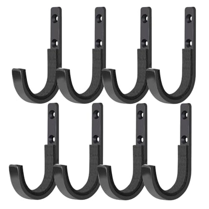 Metal Gun Rack Storage Rifles Shotgun Hooks Wall Mount Hangers for Any Rifles Shotguns Archery Bow with Soft Padding and Heavy Duty Steel… - color: 8Pack Black