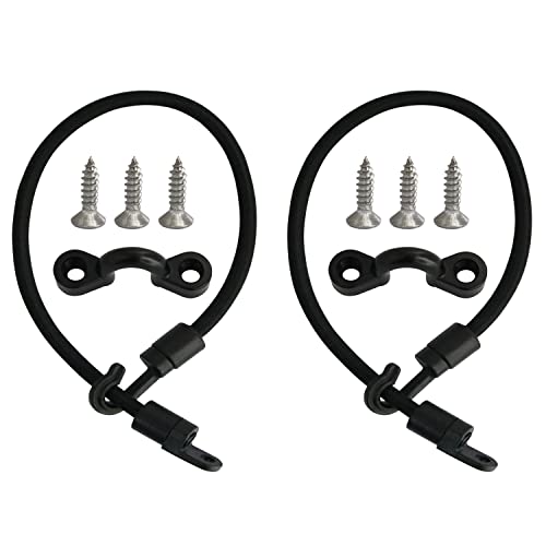 Deck Mount Connector 2PCS Elastic Rope Bungee Rod Strap Holders with Screws for Fishing Boat Kayak Strap Rod Hold Down Strap, Boat Fishing Rod Tamer Straps Holder