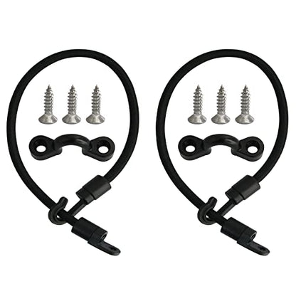 Deck Mount Connector 2PCS Elastic Rope Bungee Rod Strap Holders with Screws for Fishing Boat Kayak Strap Rod Hold Down Strap, Boat Fishing Rod Tamer Straps Holder