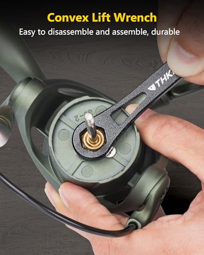 THKFISH Fishing Reel Maintenance Kit, Reel Repair Tool Kit, Fishing Reel Cleaning Set with Spool Pin Remover and 28 in 1 Screwdriver or 38 in 1 Electric Screwdriver - color: Black-Manual screwdriver