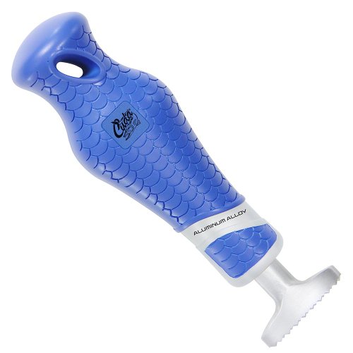 CUDA 6" Skin Gripper Durable Aluminum Alloy Dual Position Handle Fishing Accessory Fish Filleting Tool with Non-Slip Scale Pattern Grip