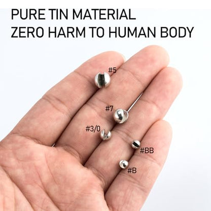 Dr.Fish 100 Pack Tin Split Shot Sinkers, Non Toxic Fishing Weight, Enviornmental Lead-Free Fly Fishing Line Sinkers Freshwater Saltwater Terminal Tackle - size: #3/0(1/50oz)-100PCs