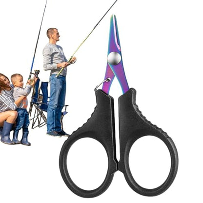 Fishing Braid Scissors, Fishing Pliers Scissor, Fishing Scissor Cutter, Saltwater Resistant Fishing Gear, Fishing Utility Scissor, Scissor Fishing Gadget, Multifunctional Fishing Scissor for Fish