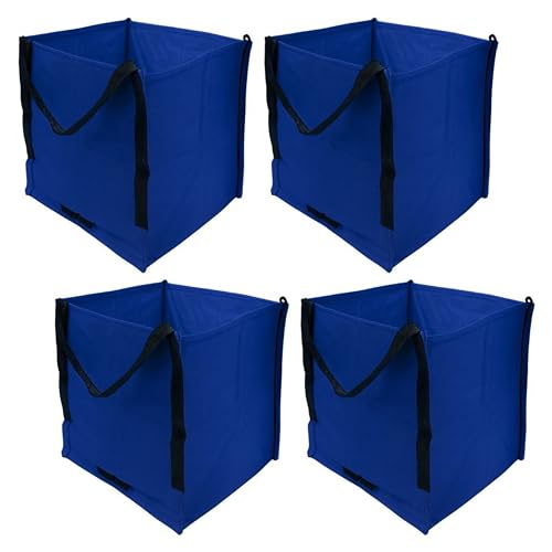 DURASACK Heavy Duty Storage Tote Bag 22-Gallon, Blue, Pack of 4 | Rugged Woven Polypropylene Moving Bag, Reusable Self-Standing Design, Holds up to 500 Pounds - color: Blue, size: Pack of 4