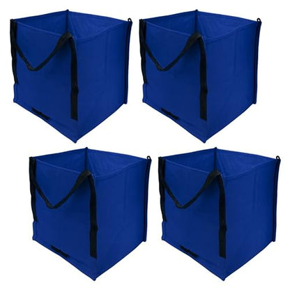 DURASACK Heavy Duty Storage Tote Bag 22-Gallon, Blue, Pack of 4 | Rugged Woven Polypropylene Moving Bag, Reusable Self-Standing Design, Holds up to 500 Pounds - color: Blue, size: Pack of 4