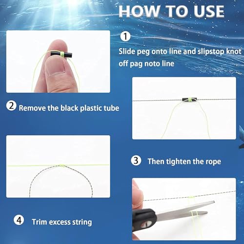 YOTO Bobber Stops for Fishing,Float Bobber Stops String Knots&Fishing Glow Beads - color: Green-100pcs