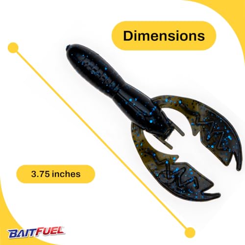 BAITFUEL Baby PACA Craw - color: Black/Blue Flake