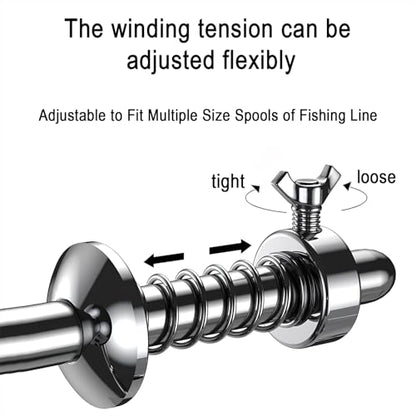 Fishing Line Spooler, Portable Reel Spooling Station for Spinning & Baitcasting Reels, Adjustable Winder Fits Multiple Spool Sizes, Tangle-Free Fishing Essentials