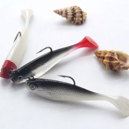 Soft Fishing Lures for Bass: Premium Pre-Rigged Jig Head Paddle Tail Swimbaits for Freshwater and Saltwater - color: 10pcs Paddle Tail