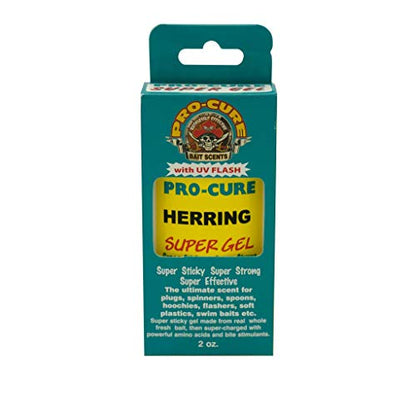 Pro-Cure Herring Super Gel, 2 Ounce,White | Herring is a key tageted bait fish for a wide range of species.