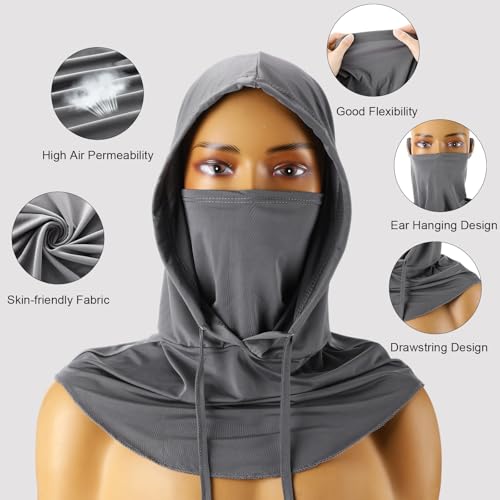 Cooling Balaclava Face Mask Breathable Full Head Mask Sun Protection Neck Cover UV Face Cover for Men Women - color: Vivid Color