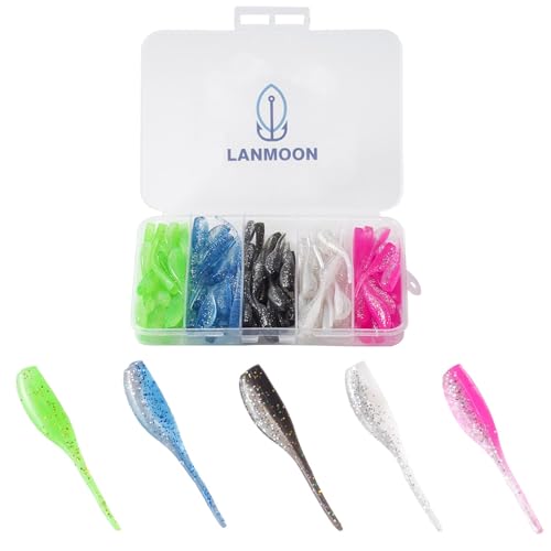 100pcs Crappie Lures Kit, Crappie Jig Heads and Crappie Baits Soft Plastic Fishing Lures for Crappie - color: 100Pcs Crappie lures