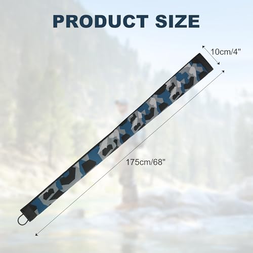 Neoprene Camo Fishing Rod Sleeves,Fishing Pole Sleeves,Fishing Rod Socks | UV Resistance,Puncture Resistant, Protect Casting, Spinning, Trolling Fishing Rods, Storage, tangled-free,75in,68in,60in - color: 2-Dark Camo, size: 69"