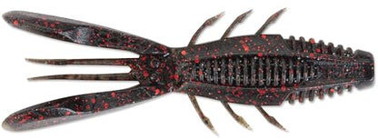 CrushCity Bronco Bug Soft Plastic Bass Lure, Dual-Action Creature Bait with Hinged Arms & Subtle Leg Movement - color: California Craw, size: 4"