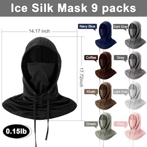 Cooling Balaclava Face Mask Breathable Full Head Mask Sun Protection Neck Cover UV Face Cover for Men Women - color: Vivid Color