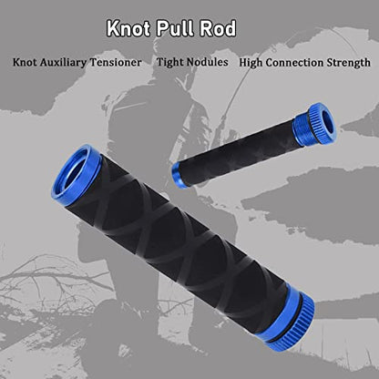 OUKENS Fishing Line Dragger, Fishing Knot Puller Tool Assist Fishing Line Knotting Device Tension Line Dragger for Fishing - color: Blue