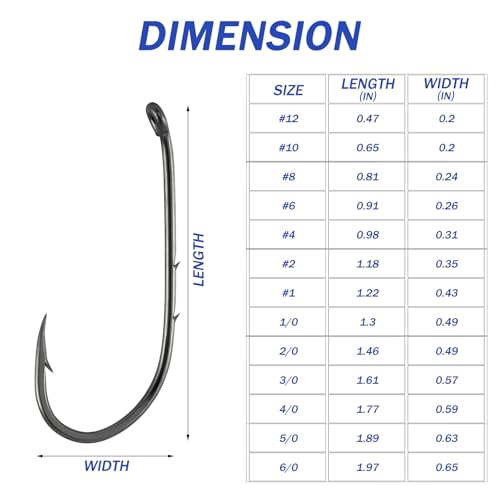 Dr.Fish 100 Pack Baitholder Hooks Freshwater Fishing Hooks, Down Eye, Offset, Walleye/Trout/Crappie/Panfish/Bluegill Saltwater Fishing - size: #6-100 Pack