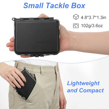 8 Pack Small Tackle Box Organizer Plastic Fishing Storage Containers with Adjustable Dividers, Mini Fly Box for Trout Fishing Gear and Terminal Tackle Accessories
