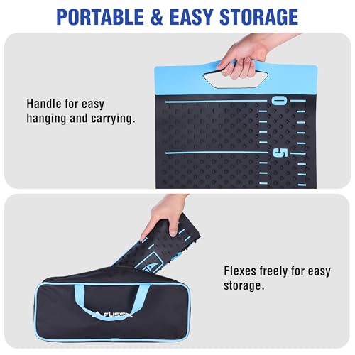 FLISSA 33" Non-Slip Fish Fillet Mat with Storage Bag, Portable & Durable Fish Cleaning Mat, Measuring Scale for Easy Filleting, Cleaning, and Cutting, Ideal Fishing Gift