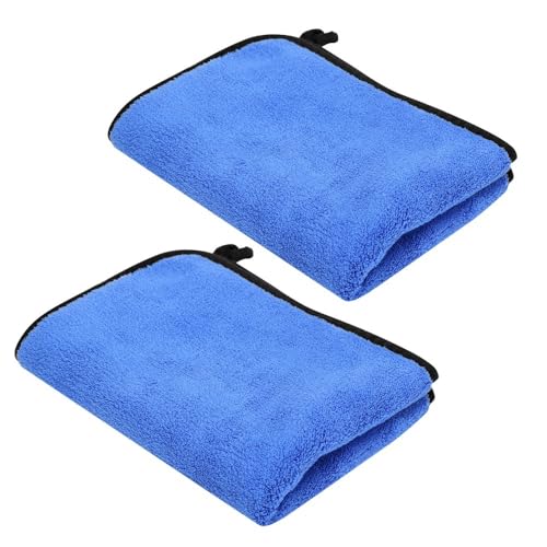 – Thickened Double Sided Absorbent Hand Towel with Clip for Fishing, Boating, Kayaking, Wiping Rods, Reels and Outdoor Gear, 15.7 x 11.8 Inch(Blue) - color: Blue