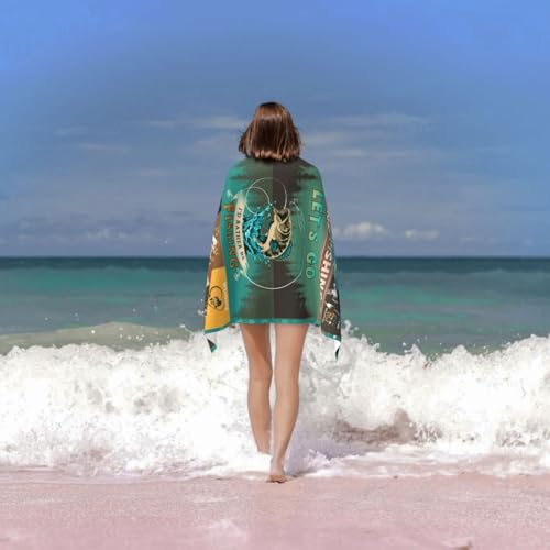 Gifts for Men & Boys: Microfiber Fishing Beach Towel - 63" x 31.5" - color: Fishing Towel