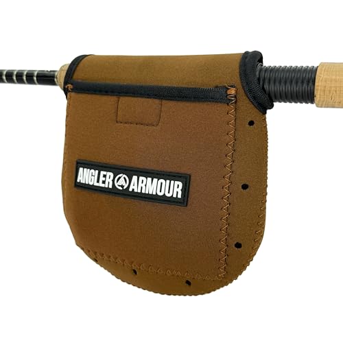Angler Armour Spinning Reel Cover, Fishing Reel Case, Neoprene Reel Pouch, Spinning Reel Sleeve, Protective Sleeve For 1000, 2000, 3000, 3500 Series Reels, Marsh Brown - color: Marsh Brown