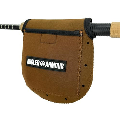 Angler Armour Spinning Reel Cover, Fishing Reel Case, Neoprene Reel Pouch, Spinning Reel Sleeve, Protective Sleeve For 1000, 2000, 3000, 3500 Series Reels, Marsh Brown - color: Marsh Brown