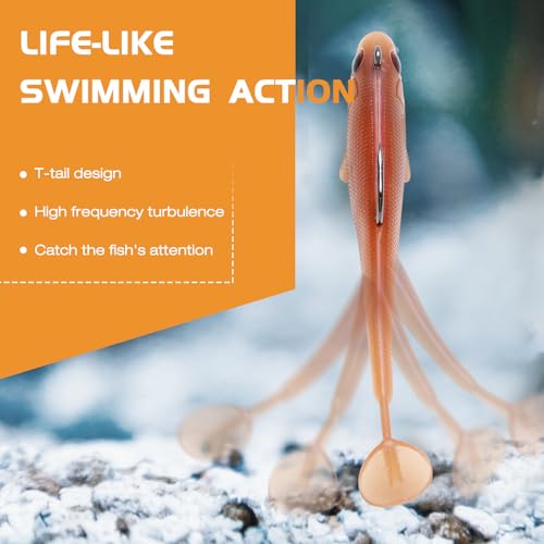 Pre-Rigged Soft Fishing Lures Jig Head Paddle Tail Swimbait for Bass Walleye Trout Crappie Fishing Gear for Saltwater Freshwater - size: 2.75"-0.23oz